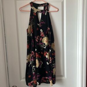 Deep V with High Neck Dress